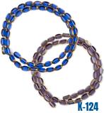 2x Streng van 46 facet glaskralen blauw & paars  K-124, Ophalen of Verzenden, Nieuw, Kraal