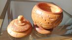 Handgemaakte Houten Tabakspot met Deksel, Antiek en Kunst, Ophalen of Verzenden
