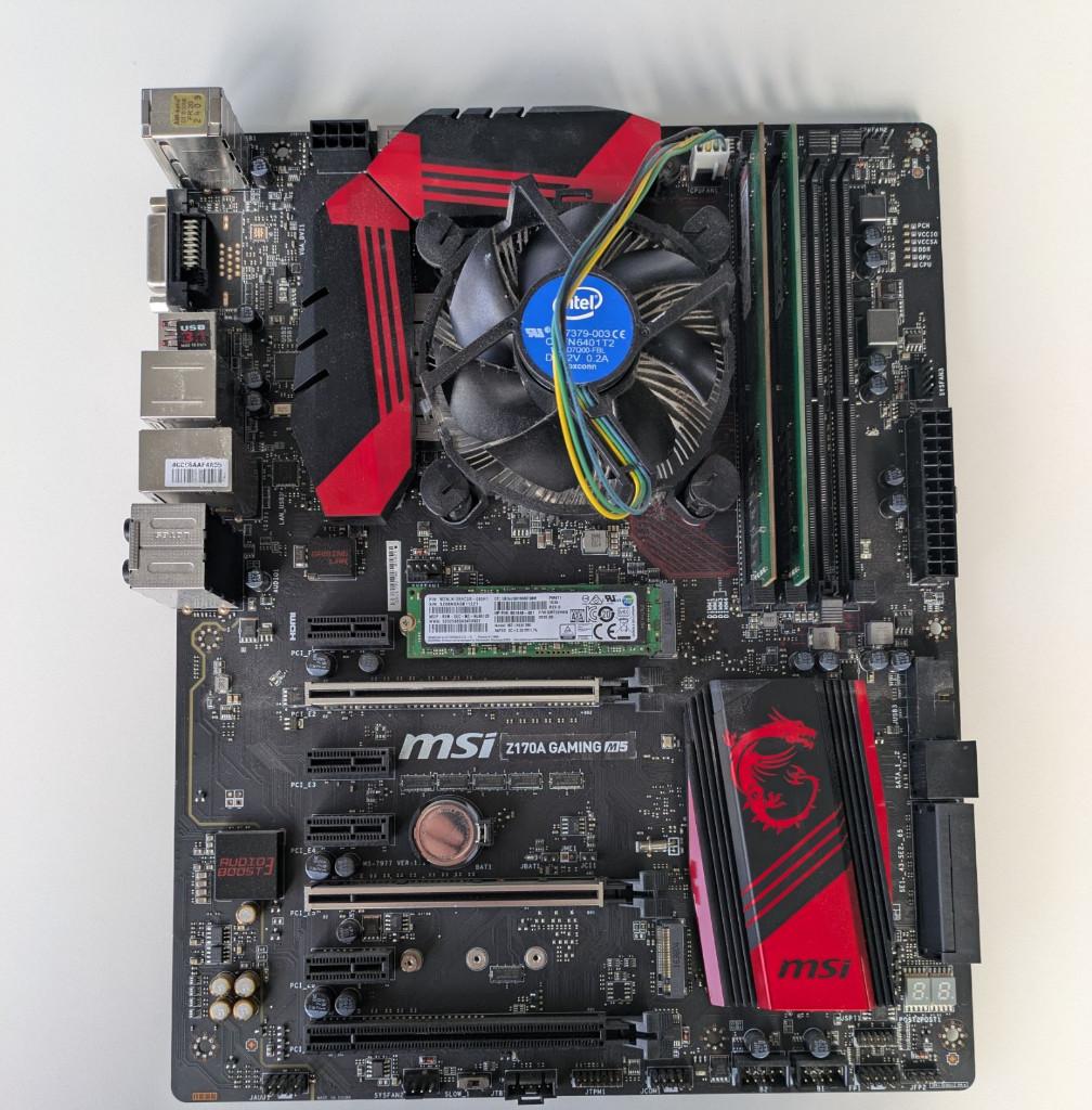 MSI Z170A Gaming M5 | Intel i5-6500 | 8GB RAM | M.2 SSD, Computers en Software, Moederborden, Ophalen, LGA 1151, DDR4, Zo goed als nieuw