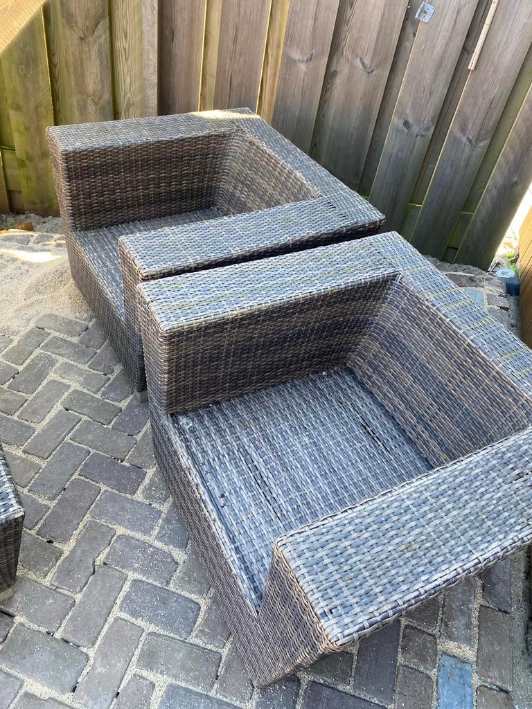 Tuinset met 2 stoelen en tafel - Kan nog een ronde mee, Tuin en Terras, Tuinsets en Loungesets, 2 zitplaatsen, Gebruikt, Ophalen of Verzenden