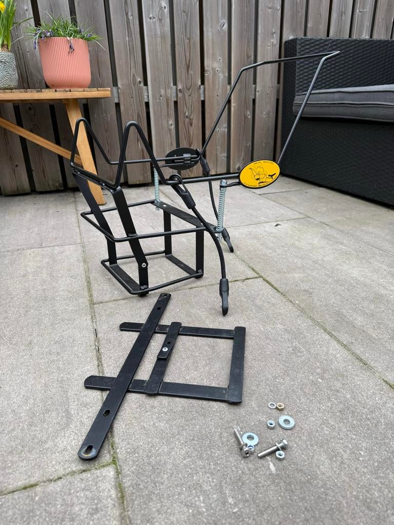 Baby-Mee Steco bakfietsdrager zo goed als nieuw, Ophalen, Nieuw, 0 t/m 10 kg, Voorzitje