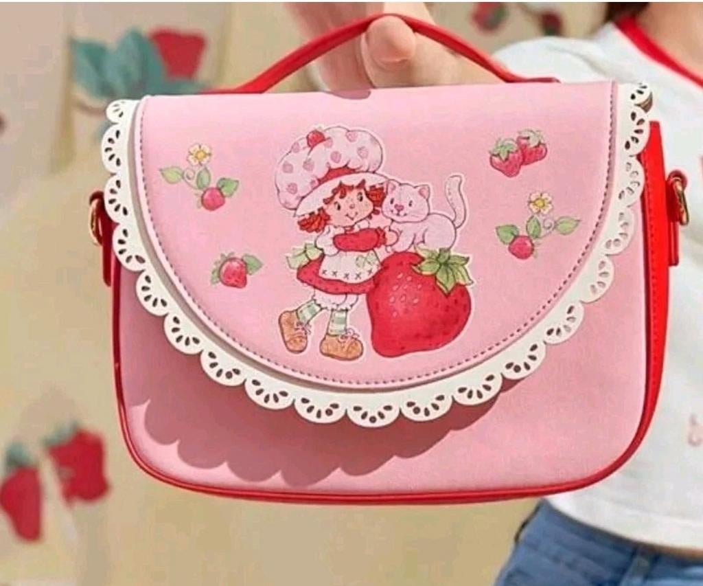 Leuke Roze Strawberry Shortcake Schoudertasje, Ophalen of Verzenden, Zo goed als nieuw, Roze, Schoudertasje