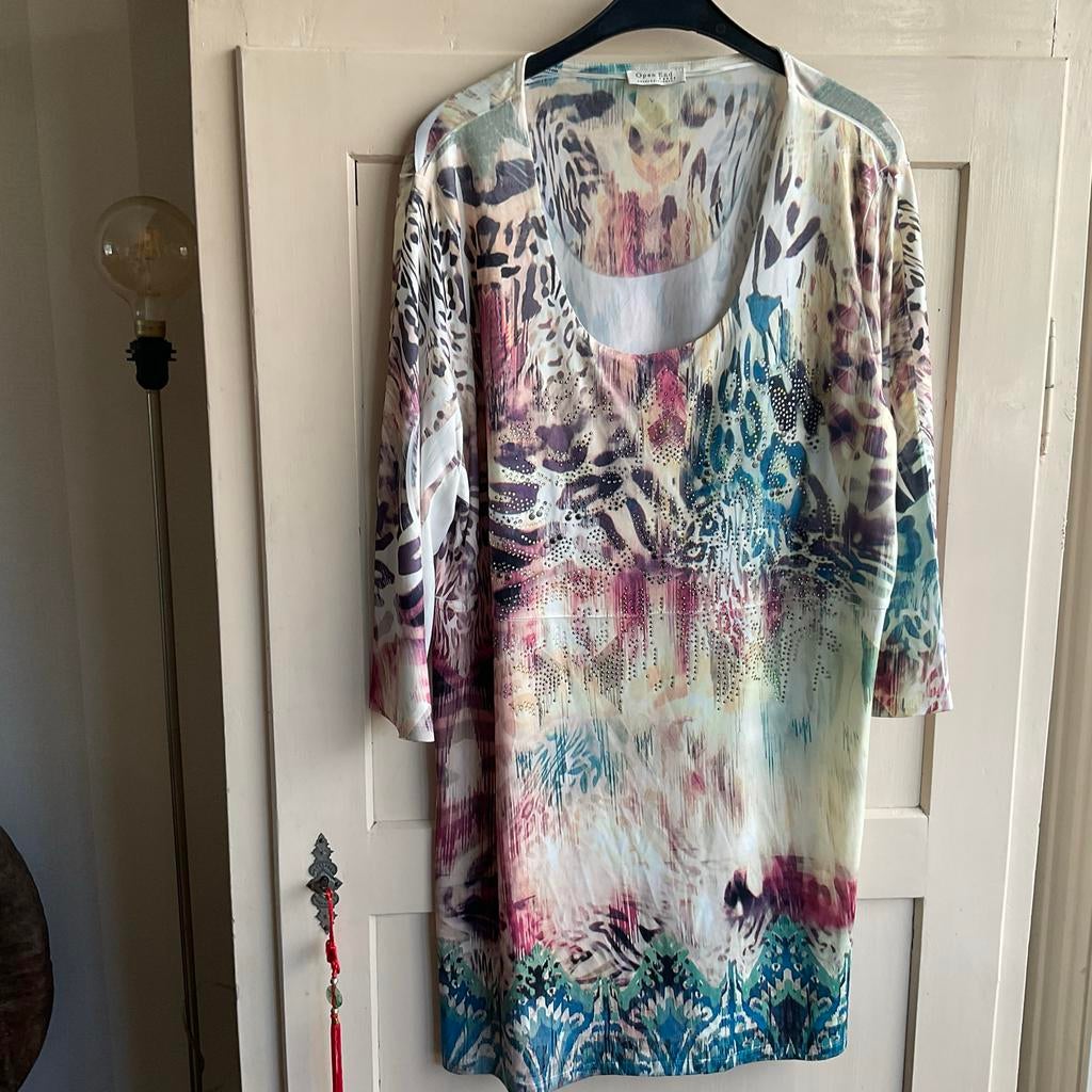 Open End jurk/tuniek maat 50(48) met bling, Kleding | Dames, Overige kleuren, Maat 46/48 (XL) of groter, Ophalen of Verzenden