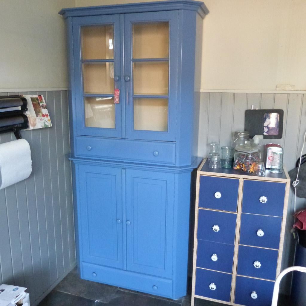 vitrine kast, Ophalen, Gebruikt, 50 tot 100 cm, 150 tot 200 cm