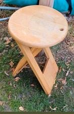 Vintage Houten Opvouwbaar Krukje - Adrian Reed Design, Ophalen of Verzenden