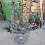 Originele oude oogstmand, aardappelmand, draadmand, mand., Ophalen of Verzenden