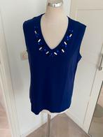 Mouwloze top met versierde V-hals PAUSE CAFÉ maat 46, Blauw, Maat 46/48 (XL) of groter, Ophalen of Verzenden, Zo goed als nieuw