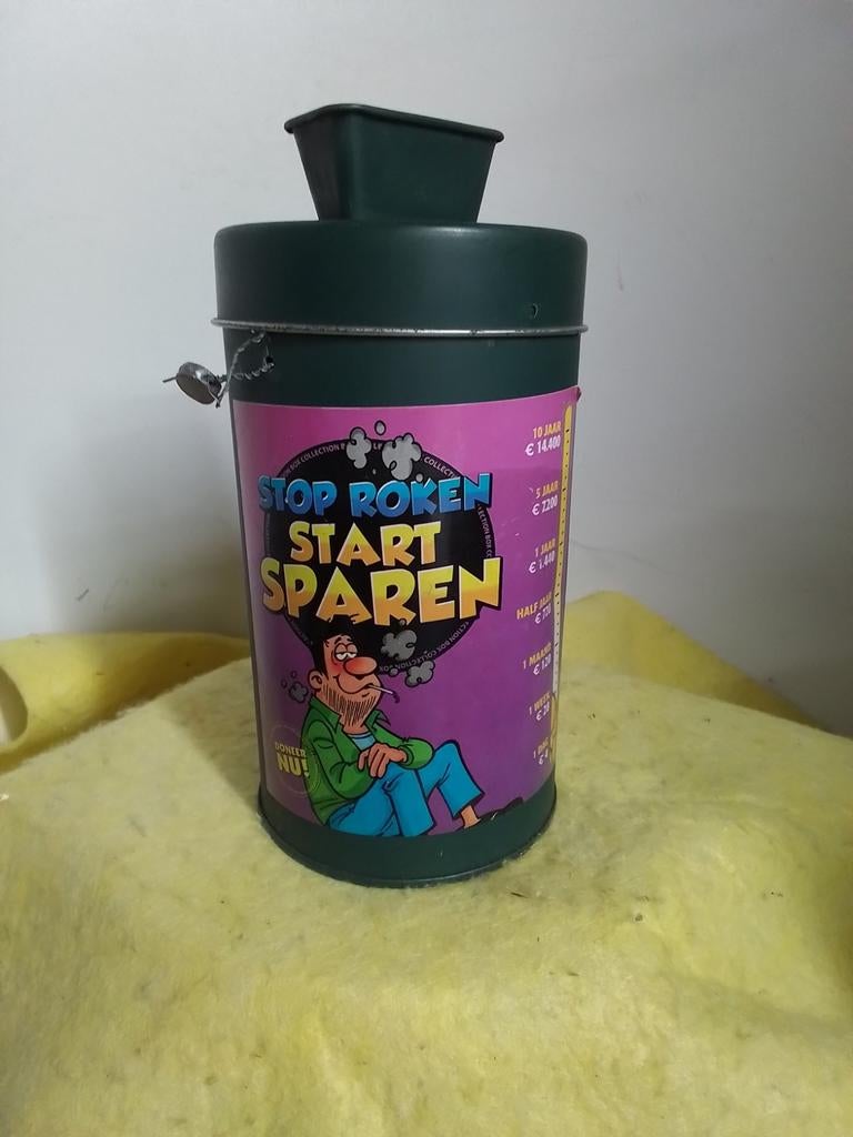 14875)   mooie metalen spaarpot/collecte bus, Ophalen of Verzenden, Zo goed als nieuw, Vervoermiddel