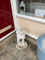 Tuinbeeld van een jongen voetballer, Ophalen, Gebruikt, Steen, Mensenbeeld