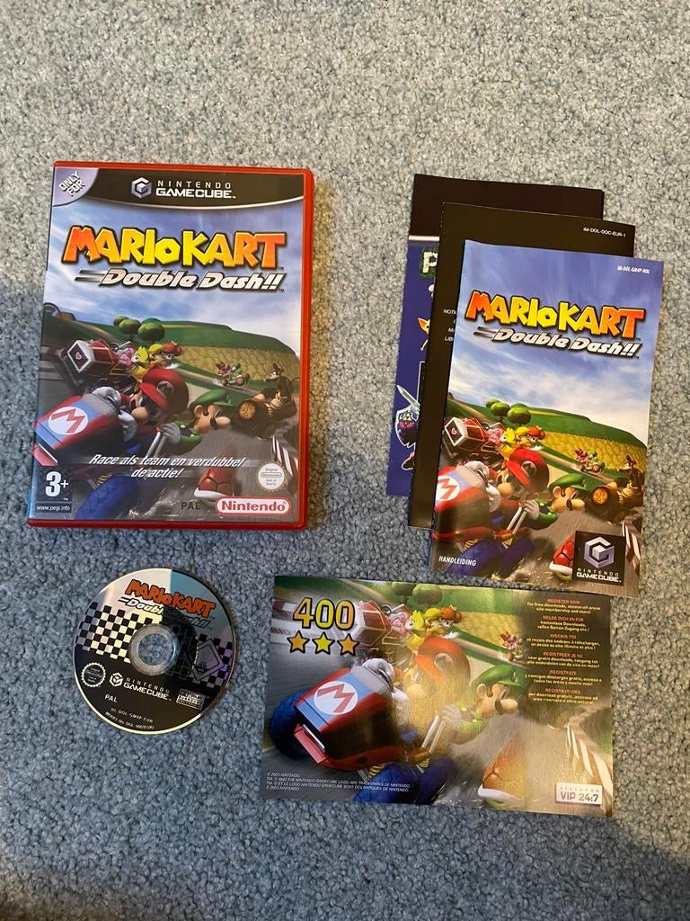 Mario Kart Double Dash Rooie doos met garantie, Spelcomputers en Games, Nintendo, _, Ophalen of Verzenden, Zo goed als nieuw