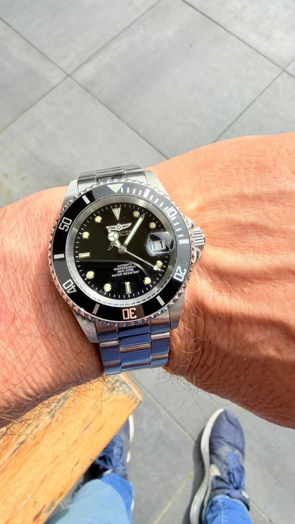 Invicta Submariner duikhorloge te koop, Sieraden, Tassen en Uiterlijk, Horloges | Heren, Overige merken, Staal, Staal, Verzenden