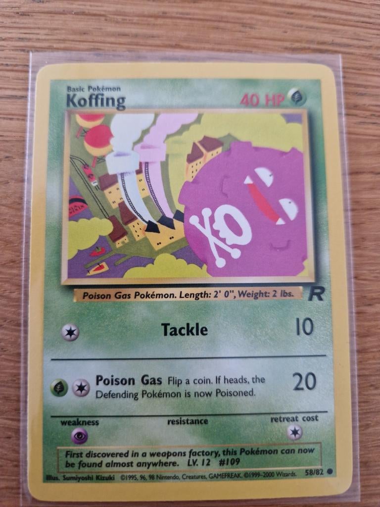 Koffing Rocket Set Pokémon Kaart - Zeldzaam!, Ophalen of Verzenden, Zo goed als nieuw, Losse kaart