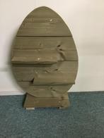 Paasei hout en 8 houten konijnen, Ophalen of Verzenden, Zo goed als nieuw