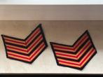 Vintage rangonderscheidingstekens/chevron-insignes brandweer, Ophalen of Verzenden, Overige soorten, Nederland, Embleem of Badge