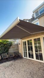 Verano Knikarmscherm 3.65m breed, 3m uitval antraciet doek, Ophalen, Gebruikt, 250 cm tot 450 cm, Knikarmscherm