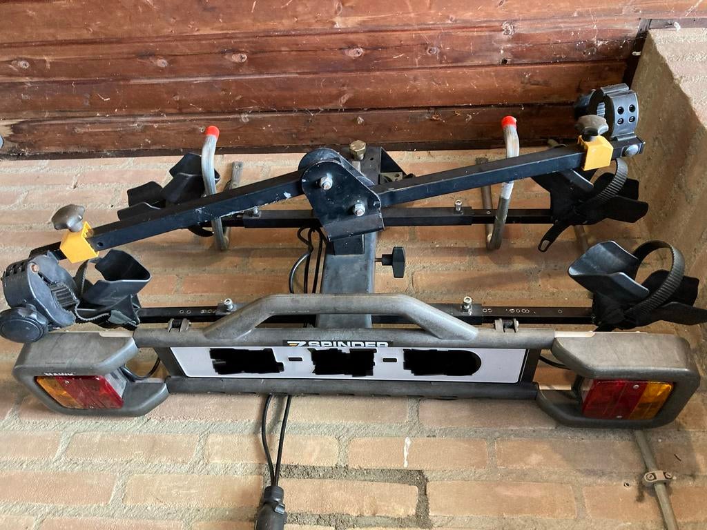 Spinder Hawk kantelbare fietsdrager., Auto diversen, Fietsendragers, Gebruikt, Trekhaakdrager, 2 fietsen, Ophalen