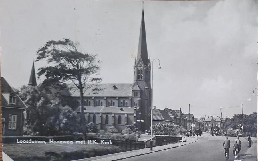 Loosduinen- Haagweg  1957, Verzenden, 1940 tot 1960, Gelopen, Zuid-Holland
