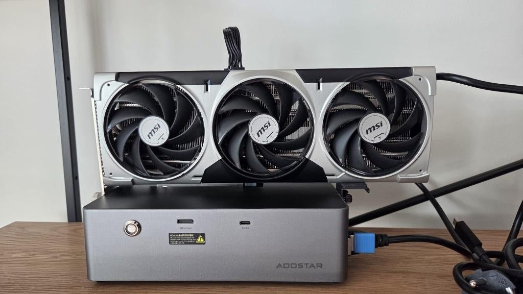 MSI RTX 5060 Ti 16G VENTUS 3X OC + EGPU AOOSTAR AG02 EGPU, Computers en Software, Videokaarten, Ophalen, GDDR6, PCI-Express 4