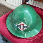 OUDE NS BEDRIJFSHELM MET NS LOGO, Verzamelen, Ophalen of Verzenden, Gebruikt, Trein, Overige typen