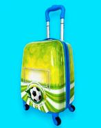 Kinderkoffer handbagage kindertrolley voetbal Print blauw, Wieltjes, Info@qagroothandel.n, Hard kunststof, Nieuw