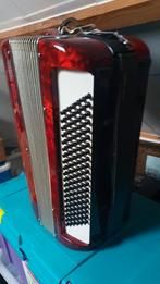 Soprani settimio 4korig 120bas 2 registers dubbele functies, Ophalen of Verzenden, Zo goed als nieuw, Toetsaccordeon, Met koffer