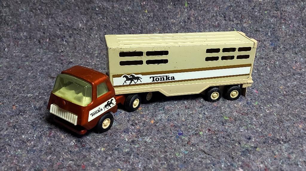 Vintage Tonka Paardentrailer 'USA Pressed Steel' 1978, Ophalen of Verzenden, Gebruikt