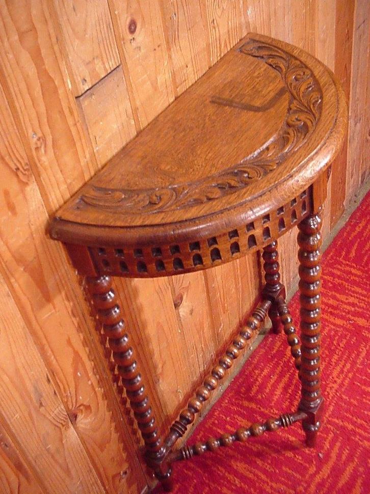 Antiek Engelse side table tafel Muurtafel Wandtafel haltafel, Huis en Inrichting, Tafels | Sidetables, Gebruikt, 25 tot 50 cm