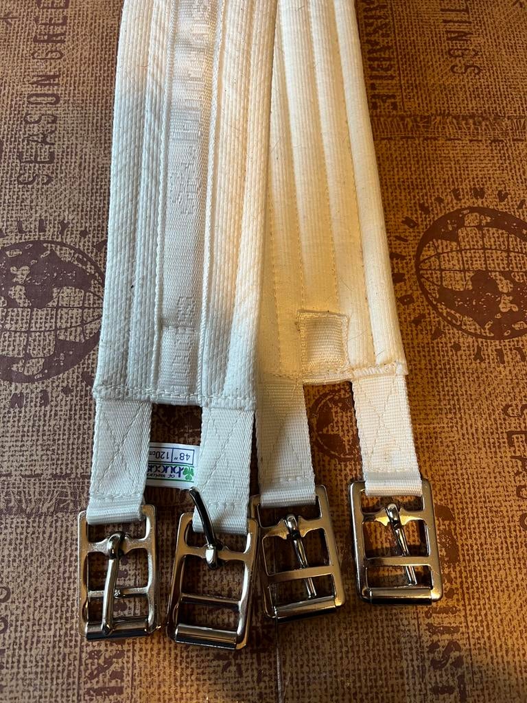 Witte Singel Bucas 120 cm Rolgespen ZGAN Singel VZH-Singel, Ophalen of Verzenden, Zo goed als nieuw