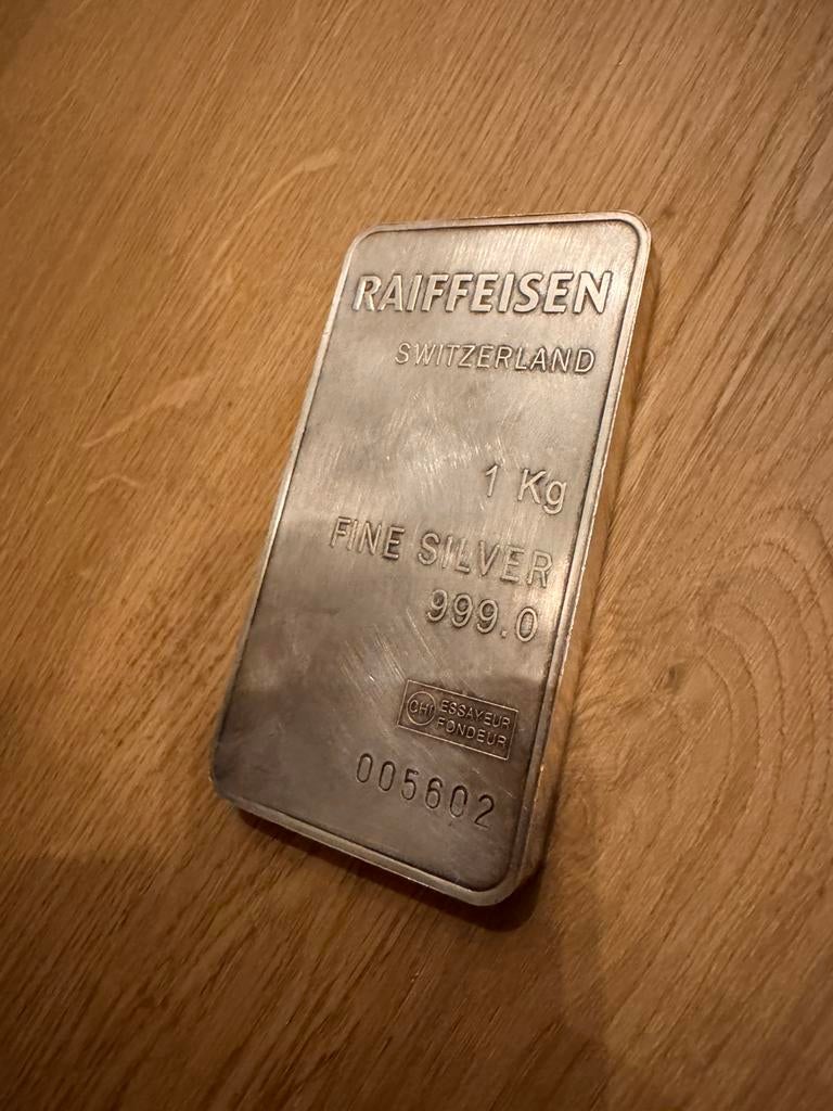 Zilverbaren 1 kilo, Ophalen of Verzenden, Zilver