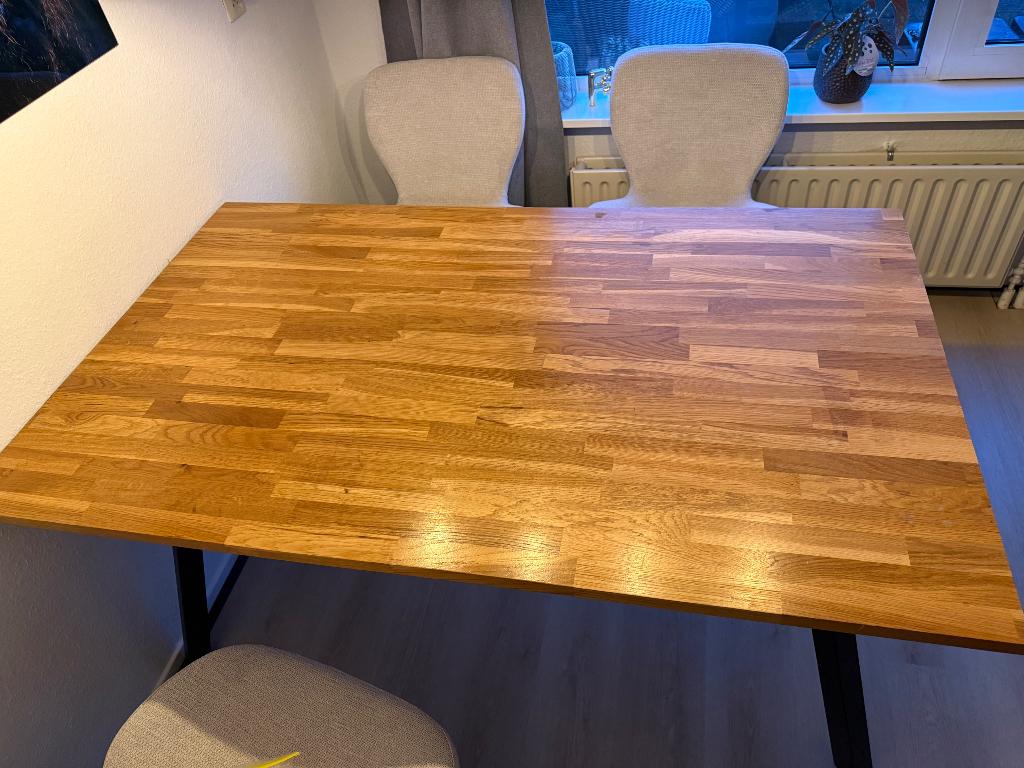 Eettafel 150x90, Ophalen, Gebruikt, 100 tot 150 cm, 50 tot 100 cm