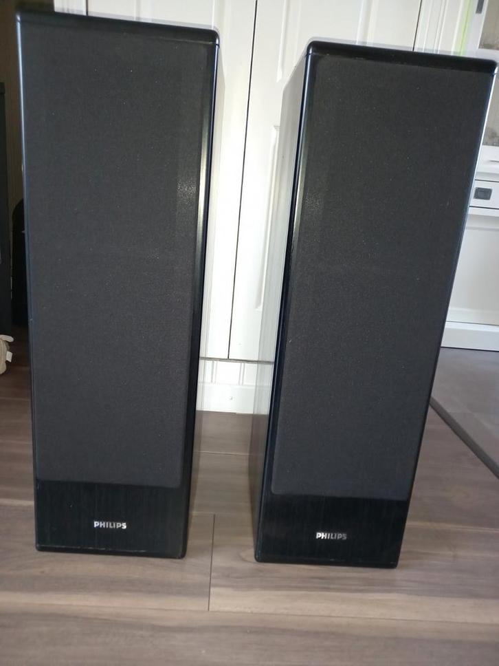 Philips FB820 Luidsprekers - Krachtig Geluid, Audio, Tv en Foto, Luidsprekers, Gebruikt, Front, Rear of Stereo speakers, 120 watt of meer