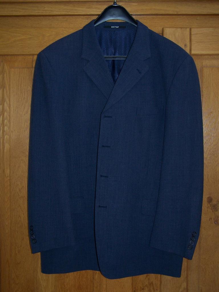 te koop: colbert blauw maat 56, Ophalen, Zo goed als nieuw, Maat 56/58 (XL), Blauw