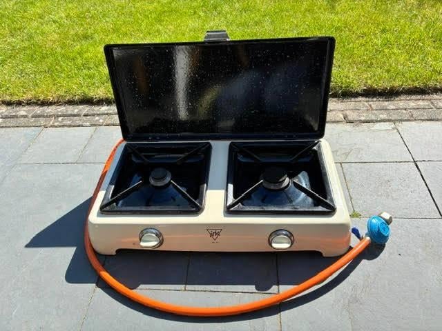 vintage 2 pits gasstel van atag, Witgoed en Apparatuur, Kookplaten, Gebruikt, 3 kookzones of minder, Ophalen of Verzenden, Gas