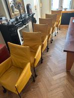 6 Montis Charly stoelen - Okergeel - Goede staat, Ophalen, Gebruikt, Overige kleuren, Leer