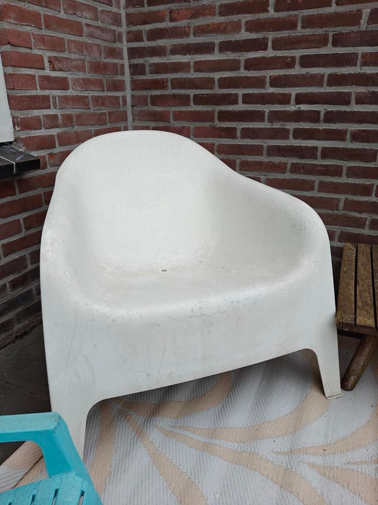 IKEA Skarpo tuinstoelen wit, Tuin en Terras, Tuinstoelen, Ophalen of Verzenden, Gebruikt, Kunststof
