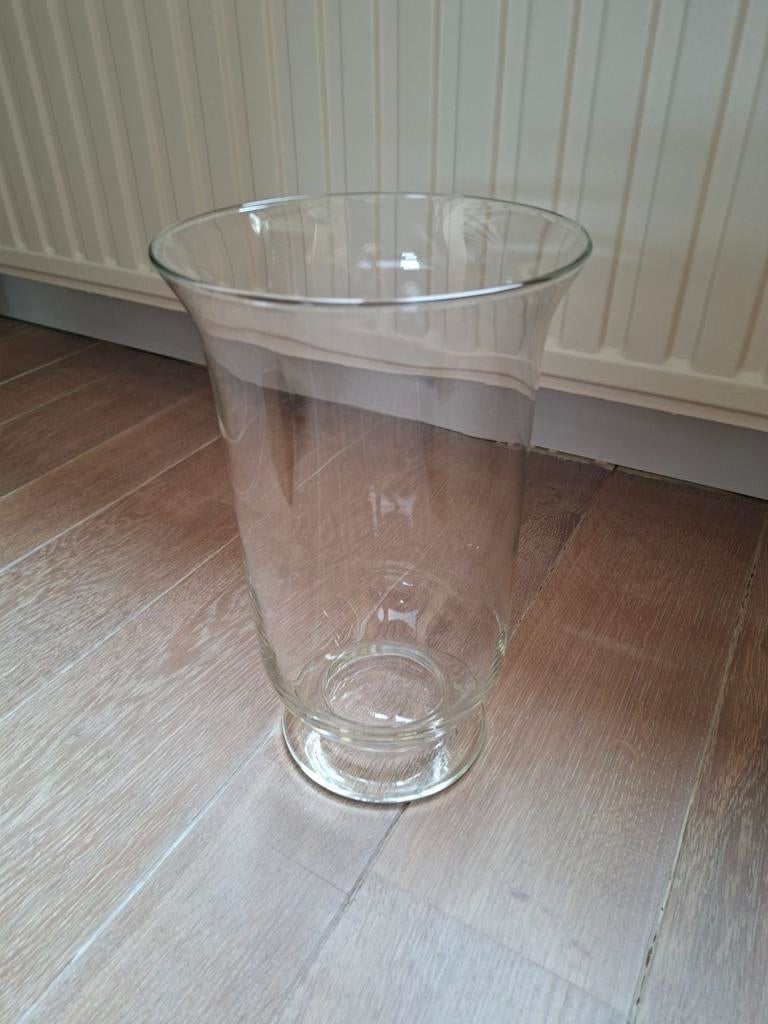 Conische glazen vaas - 30 cm hoog, Ophalen, Zo goed als nieuw, Overige kleuren