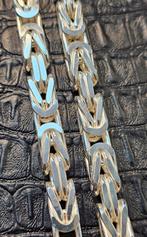 Prachtige massiefe zilver Koningsketting 80cm lang, Ophalen of Verzenden, Nieuw, Zilver, Zilver