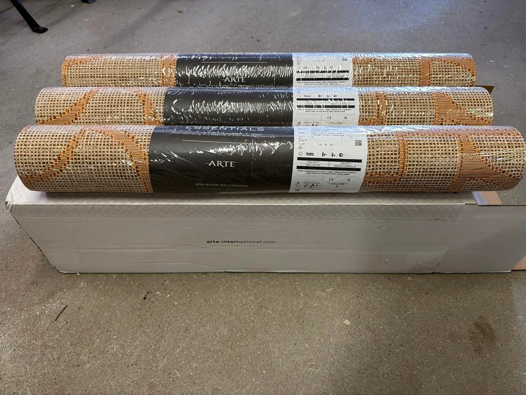 ARTE ESSENTIALS TOTEM ESPARTO IBERICO GINGER 18910 behang, Ophalen of Verzenden, 10 tot 25 m², Beige