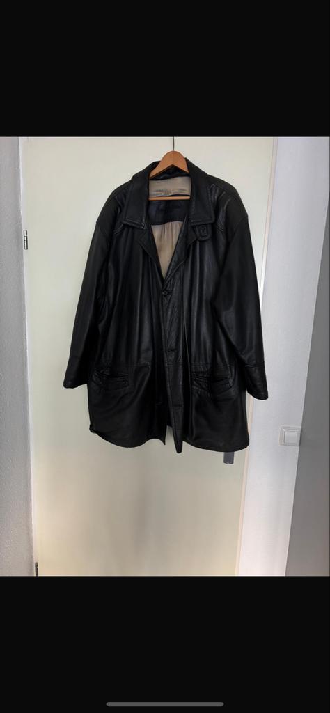 Pierre Cardin leren jas antraciet XL, Ophalen, Zo goed als nieuw, Maat 56/58 (XL), Zwart