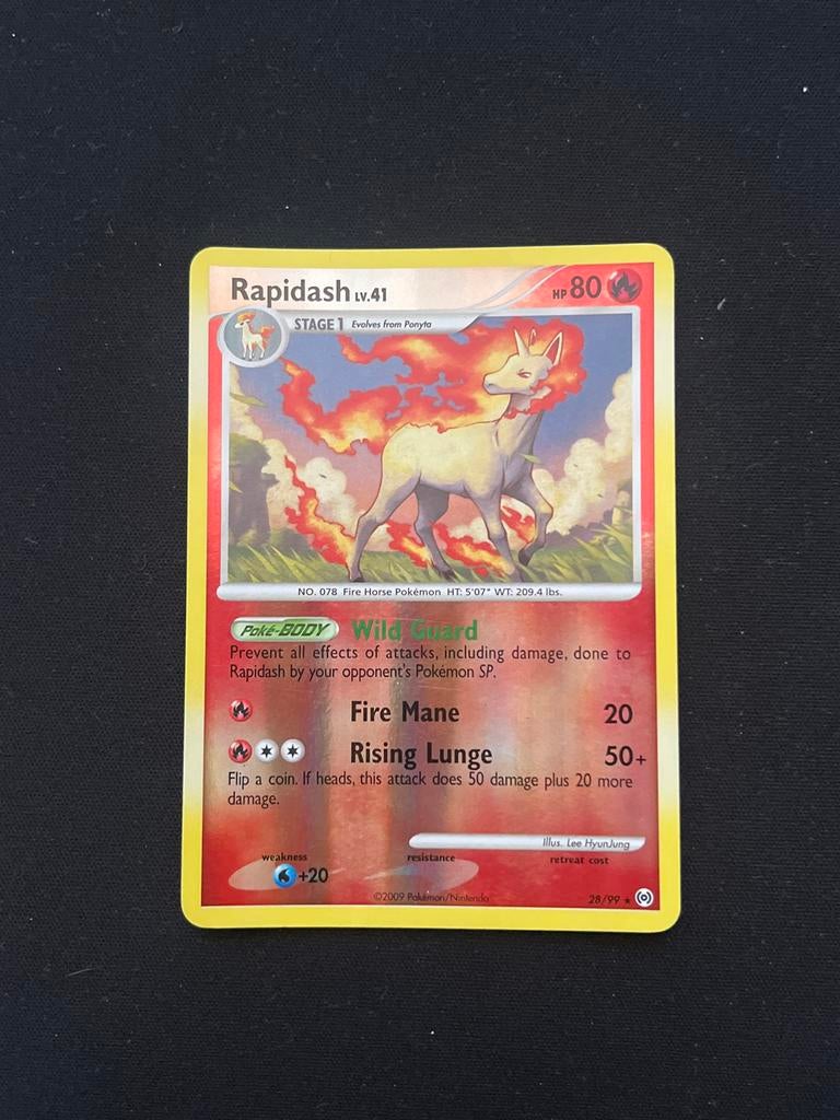 Holo Rapidash Pokémon kaart 2009, Ophalen of Verzenden, Gebruikt, Losse kaart, Foil