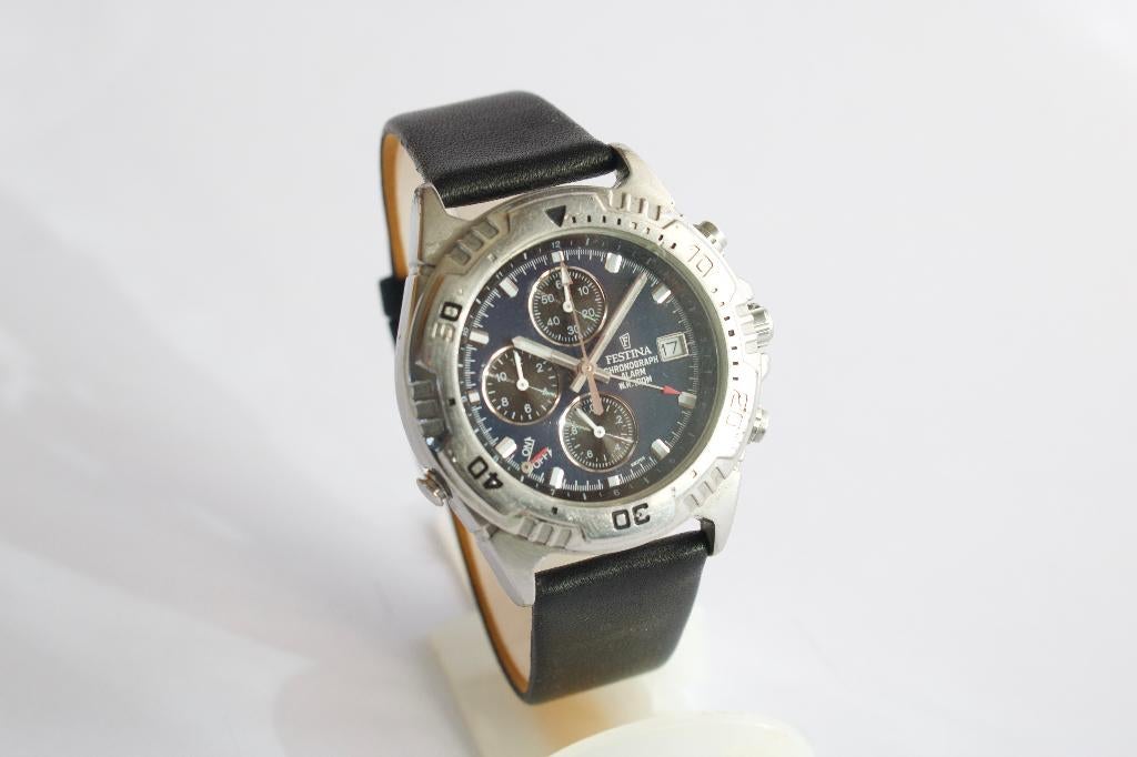 Festina - Chronograph Alarm, Sieraden, Tassen en Uiterlijk, Horloges | Heren, Overige merken, Overige materialen, Polshorloge