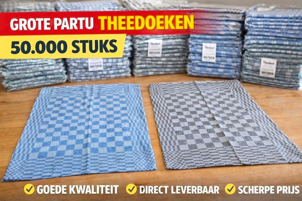 Grote partij textiel 50.000 kwaliteits theedoeken, Ophalen of Verzenden