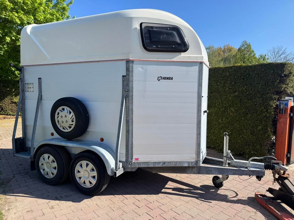 Henra 2 paards volledig aluminium paardentrailer trailer, Dieren en Toebehoren, Ophalen, Gebruikt, Aluminium, 2-paards trailer
