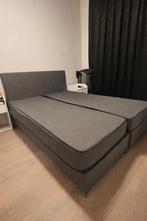 Tweepersoons boxspring bed frame - Grijs, Ophalen, Tweepersoons, 140 cm, Zo goed als nieuw