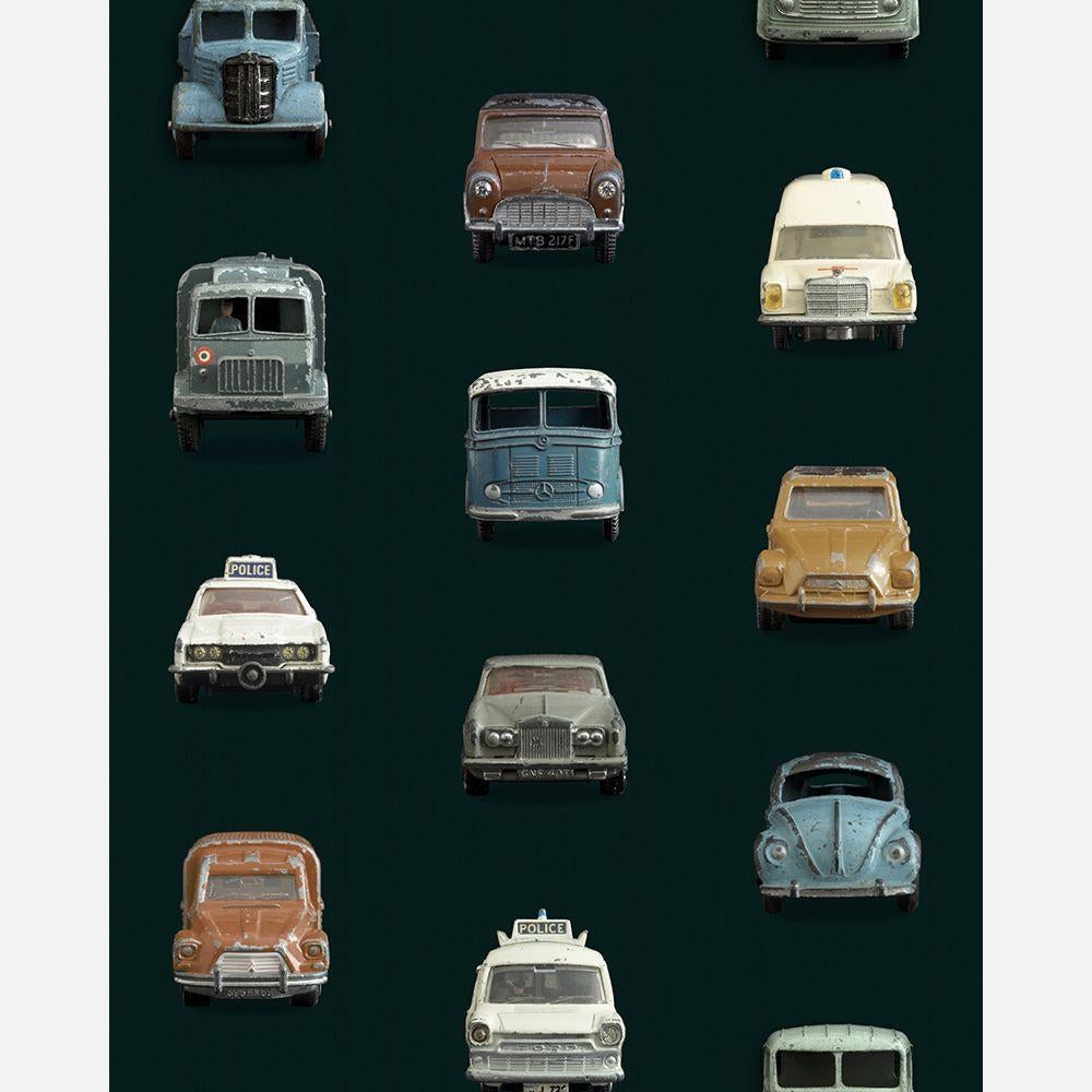 Kinderbehang Behang Auto Speelgoed Donker Studio Ditte, Mail@studioditte.nl, Baronielaan 252 4837 BH Breda, Studio Ditte, Ophalen of Verzenden