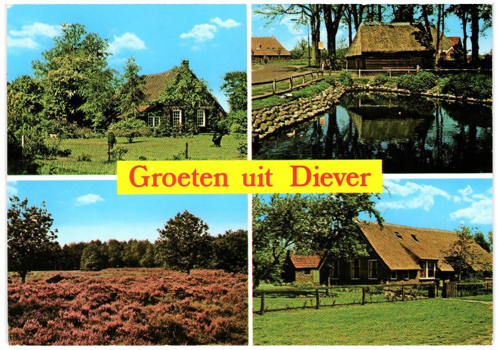 801397 Diever 80+ Drenthe Gelopen met postzegel, Ophalen of Verzenden, 1980 tot heden, Gelopen, Drenthe