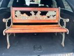 Superleuk gietijzeren kinder tuinbankje met Mickey Mouse, Tuin en Terras, Ophalen, Gebruikt, Metaal