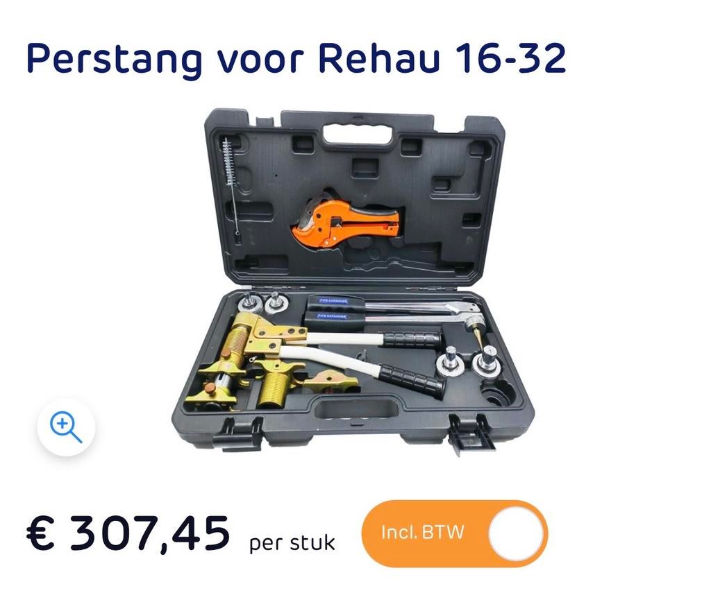 Perstang voor Rehau koppelingen 16-32mm, Doe-het-zelf en Verbouw, Verzenden, Nieuw