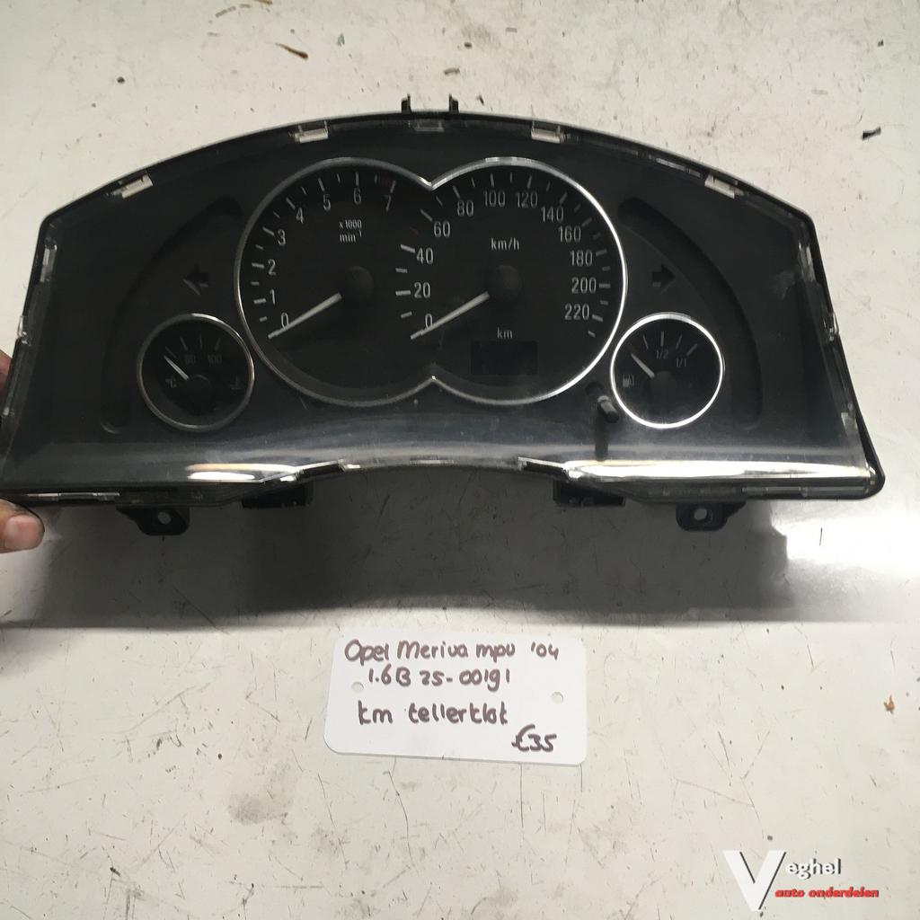 Opel Meriva 1.6 B  2004 2500191        Km Tellerklok     883, Gebruikt, -, -, Ophalen of Verzenden