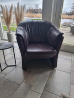 Lederen fauteuil aubergine - Himolla, Ophalen of Verzenden, Zo goed als nieuw, 75 tot 100 cm, Leer